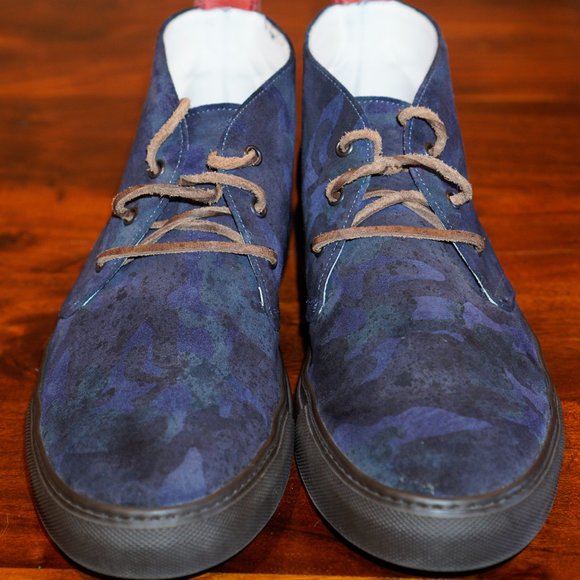 Del Toro Men's Vintage Navy Camo Chukka - Picture 1 of 8